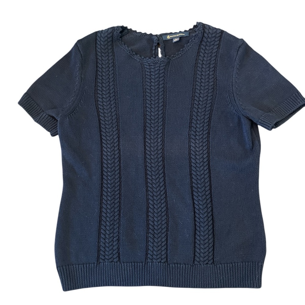 Brooks Brothers Navy Crew Neck Sweater